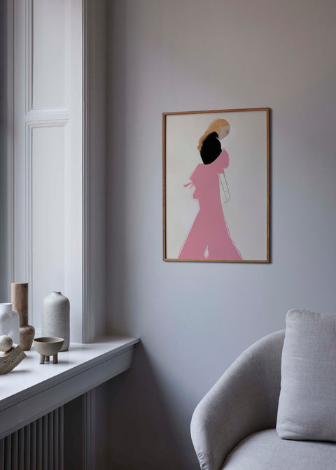 Paper Collective Poster Pink Dress