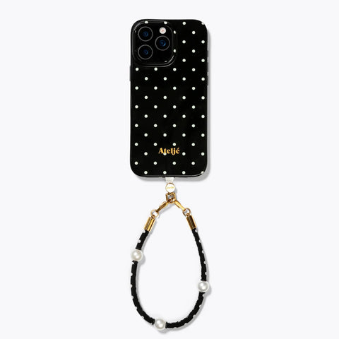 Ateljé Black Polka Dot iPhone Case