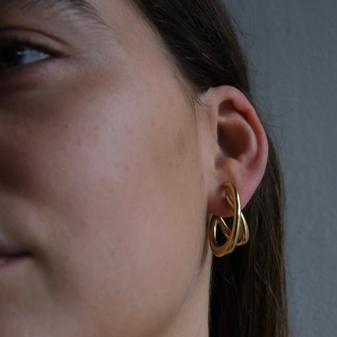 BANDHU Cutted Earrings gold plated