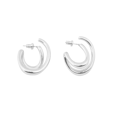 Bandhu Cutted Earrings silver