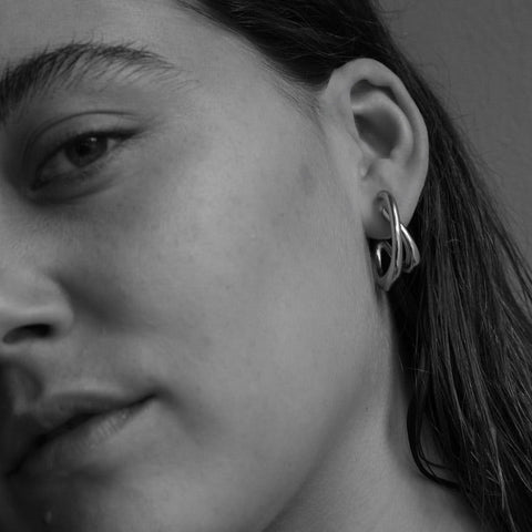 Bandhu Cutted Earrings silver