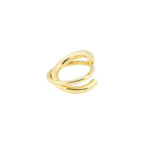 BANDHU Cutted Ring gold plated