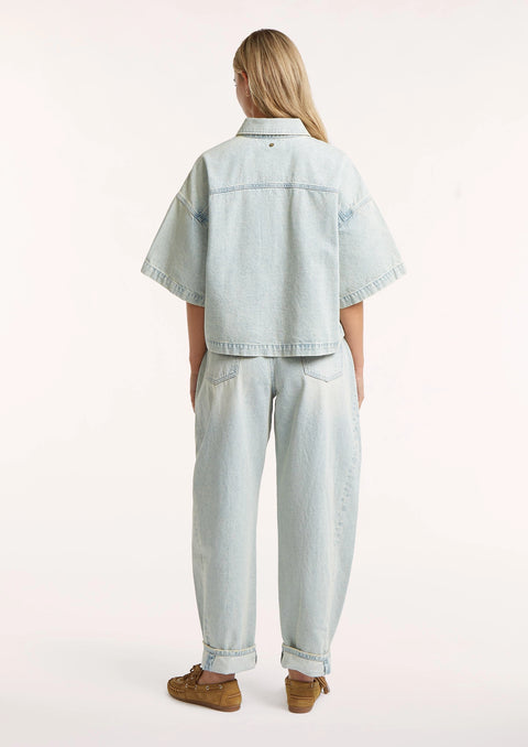 CIRCLE OF TRUST Denver Blouse I Carribean Blue Wash