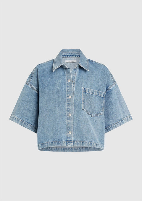 CIRCLE OF TRUST Denver Blouse I Blue Boheme Wash