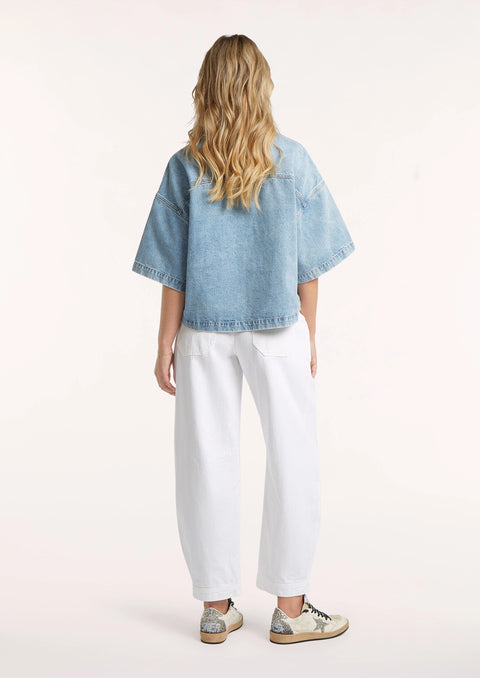 CIRCLE OF TRUST Denver Blouse I Blue Boheme Wash