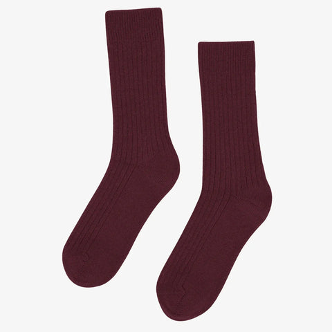 COLORFUL STANDARD Merino Wool Blend Sock oxblood red