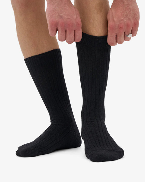 COLORFUL STANDARD Merino Wool Blend Sock deep black