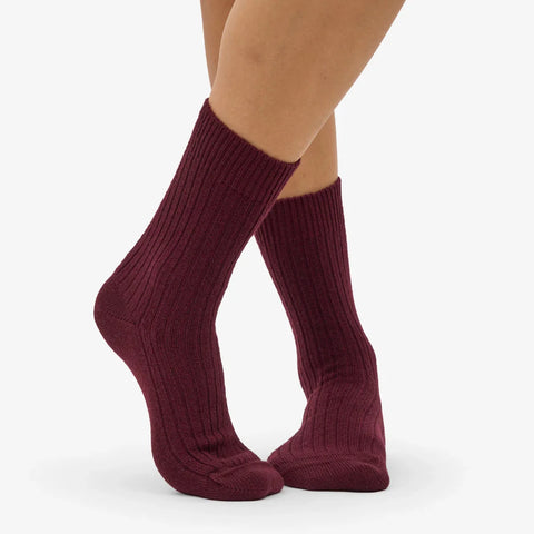 COLORFUL STANDARD Merino Wool Blend Sock oxblood red