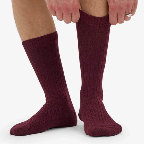 COLORFUL STANDARD Merino Wool Blend Sock oxblood red