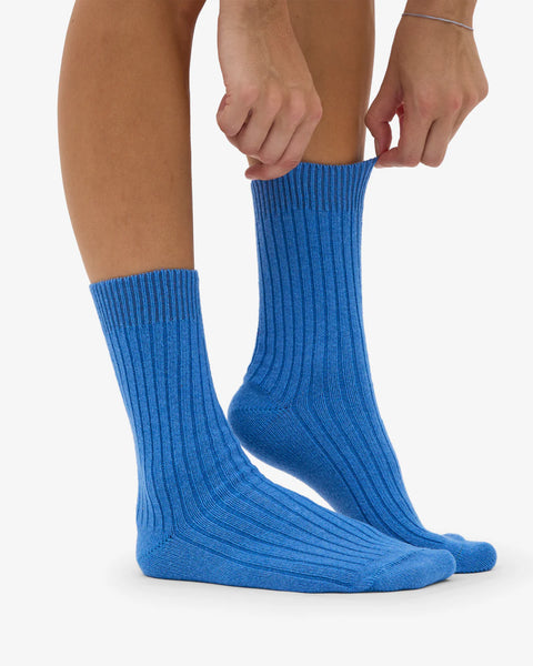 COLORFUL STANDARD Merino Wool Blend Sock pacific blue