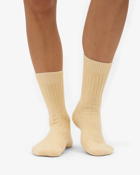 COLORFUL STANDARD Merino Wool Blend Sock soft yellow
