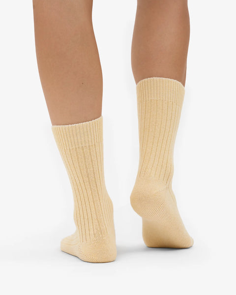 COLORFUL STANDARD Merino Wool Blend Sock soft yellow