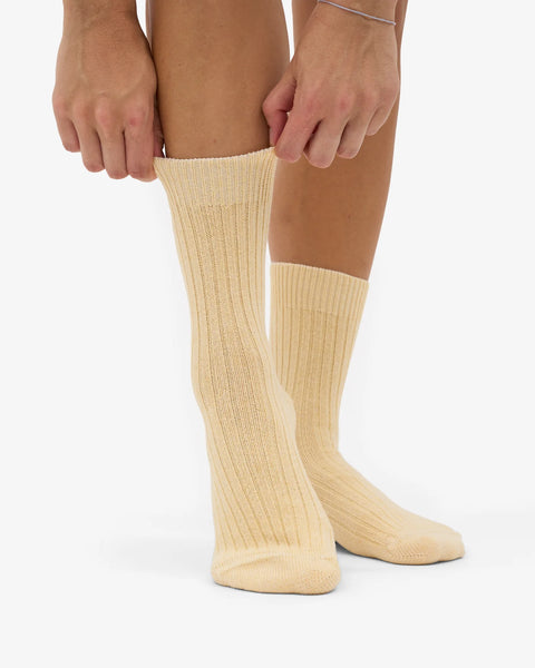 COLORFUL STANDARD Merino Wool Blend Sock soft yellow