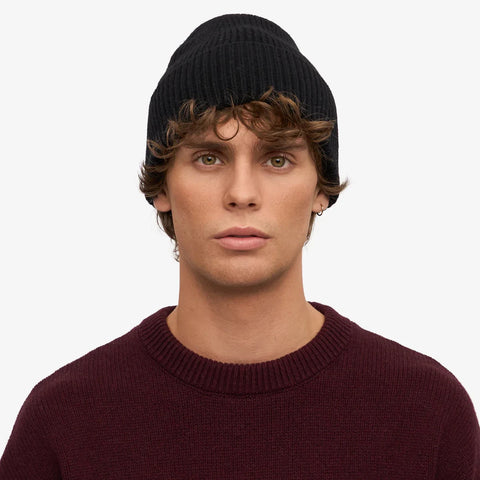 COLORFUL STANDARD Merino Wool Beanie deep black