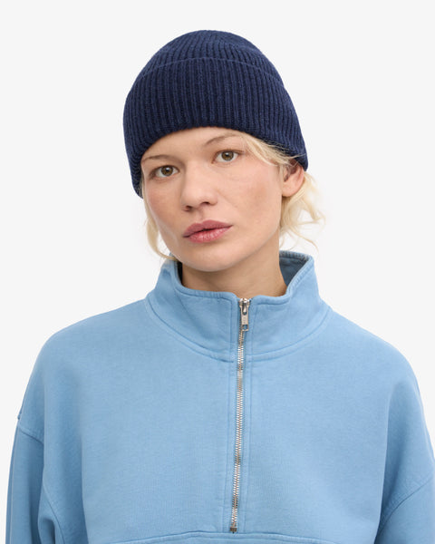 COLORFUL STANDARD Merino Wool Beanie marine blue