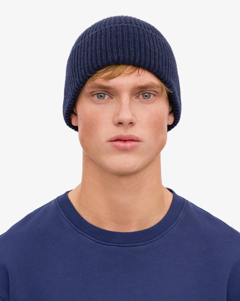 COLORFUL STANDARD Merino Wool Beanie marine blue