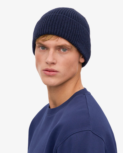 COLORFUL STANDARD Merino Wool Beanie marine blue