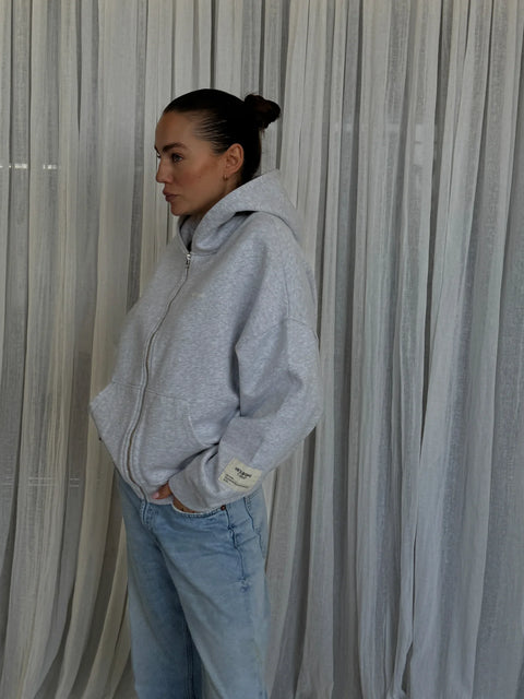 HEY SOHO BASIC SWEATJACKET light grey melange
