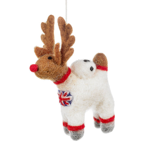 Handmade Felt Reindeer Astronaut Christmas Decoration Astronaut