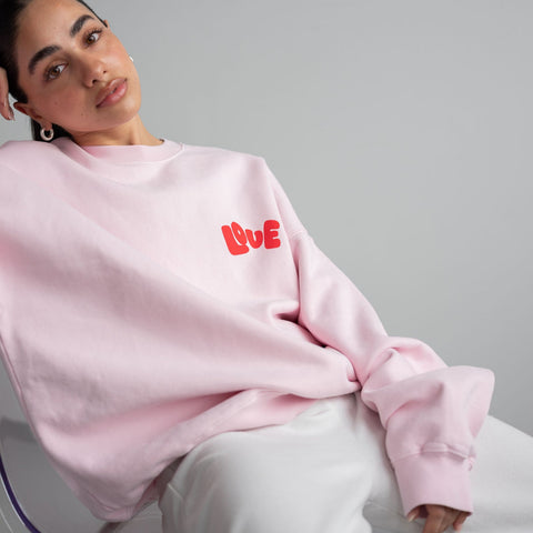 HEY SOHO BUBBLE LOVE Sweater rose pink