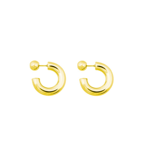 Bandhu Hoop Dot Earrings gold plated
