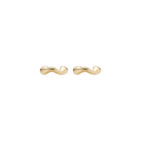 Maria Black Halvandet Stud gold plated Paar