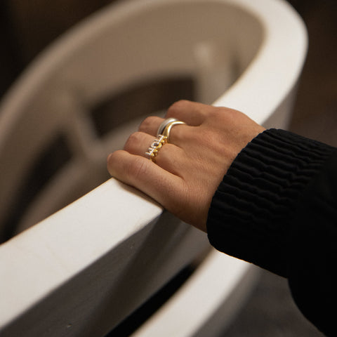 Maria Black_Vayu Ring silver_Vayu Ring gold_Mom Ring Two-Tone