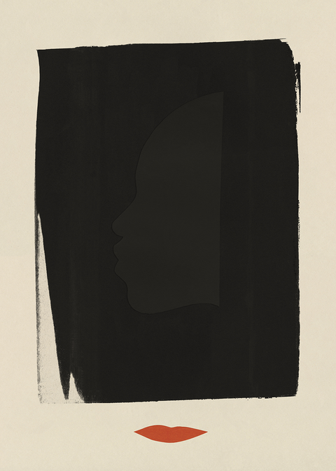 Paper Collective Red Lips Cecilia Carlstedt