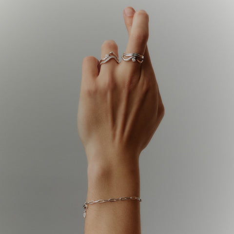 Maria Black Rose Ring Linea Ring Nora Ring in silber