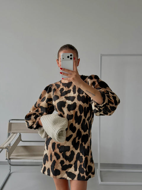 SOHO STUDIOS BELLA LEO LINEN DRESS