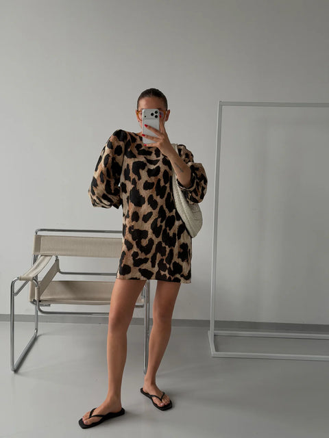 SOHO STUDIOS BELLA LEO LINEN DRESS