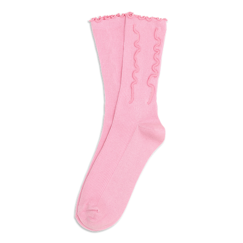 SUI AVA Ruffle Pastel Socks - pastel pink