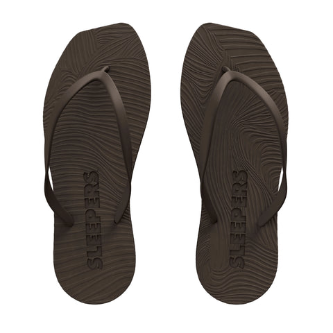 SLEEPERS Tapered Flip Flop - brown