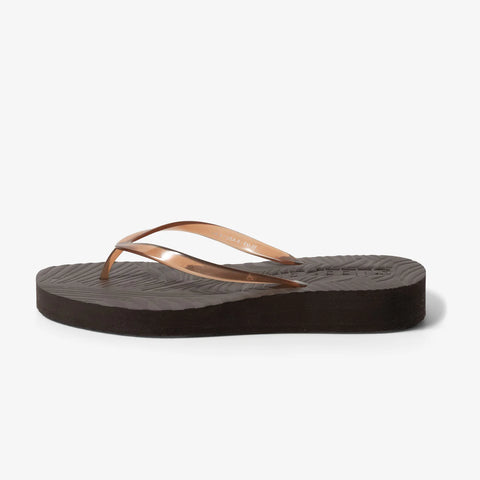 SLEEPERS Tapered Platform Flip Flop - transparent brown