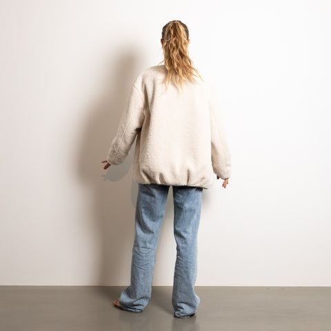 VIVI MARI Reversible Bomber Jacket - pale olive/sand