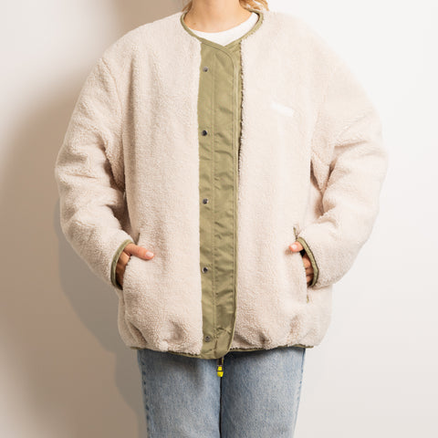 VIVI MARI Reversible Bomber Jacket - pale olive/sand