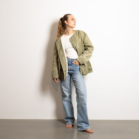 VIVI MARI Reversible Bomber Jacket - pale olive/sand
