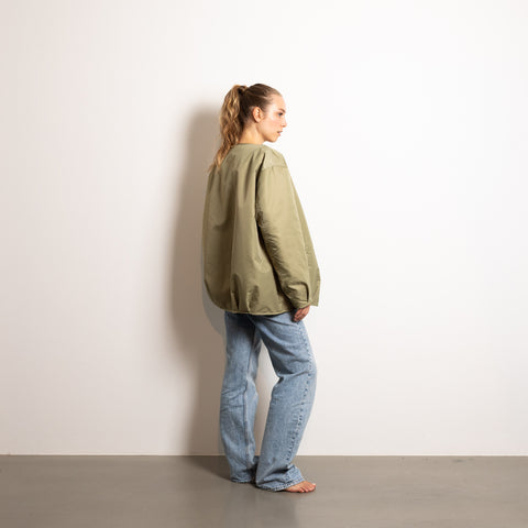 VIVI MARI Reversible Bomber Jacket - pale olive/sand
