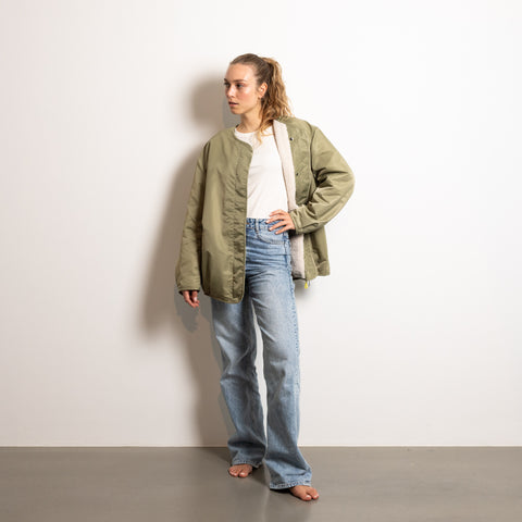 VIVI MARI Reversible Bomber Jacket - pale olive/sand