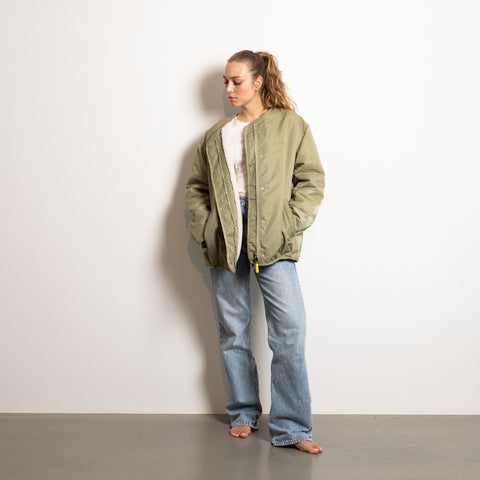 VIVI MARI Reversible Bomber Jacket - pale olive/sand