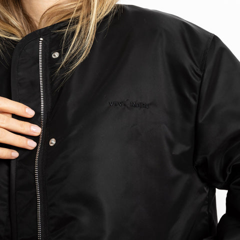 VIVI MARI Reversible Bomber Jacket black/leo black-sand