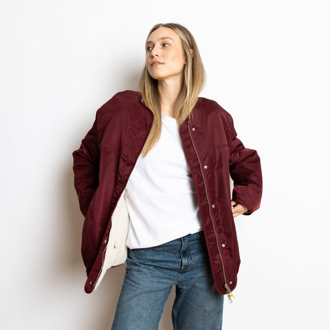 VIVI MARI Reversible Bomber Jacket - wine red/sand