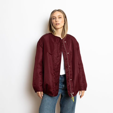 VIVI MARI Reversible Bomber Jacket - wine red/sand
