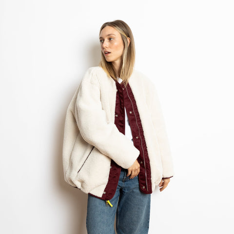 VIVI MARI Reversible Bomber Jacket - wine red/sand