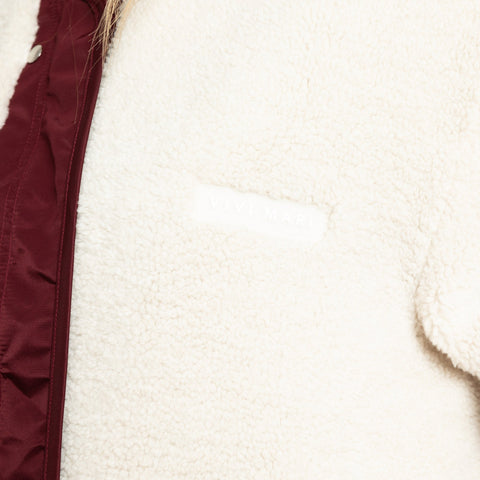 VIVI MARI Reversible Bomber Jacket - wine red/sand
