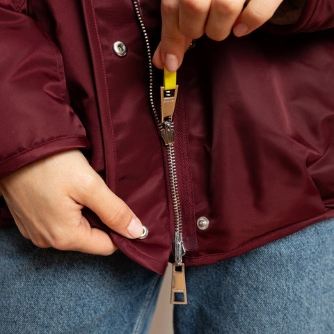 VIVI MARI Reversible Bomber Jacket - wine red/sand