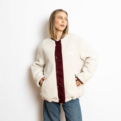 VIVI MARI Reversible Bomber Jacket - wine red/sand