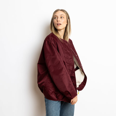 VIVI MARI Reversible Bomber Jacket - wine red/sand