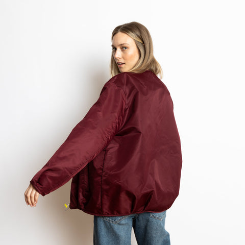 VIVI MARI Reversible Bomber Jacket - wine red/sand