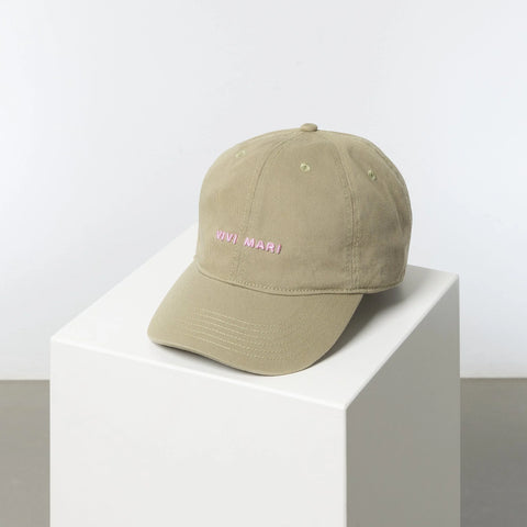 VIVI MARI Cap solid pale olive/rosé